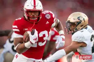 Nebraska Cornhuskers running back Dante Dowdell (23) runs for a touchdown during a game against the Colorado Buffaloes Saturday, September 7th 2024 at Memorial Stadium in Lincoln, Nebraska. Nebraska Photo by Eric Francis