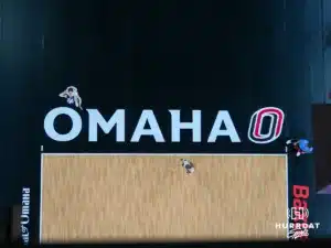Omaha Mavericks take on North Dakota State in a volleyball match Sunday, October 13, 2024 in Omaha, Nebraska. Photo by Brandon Tiedemann.