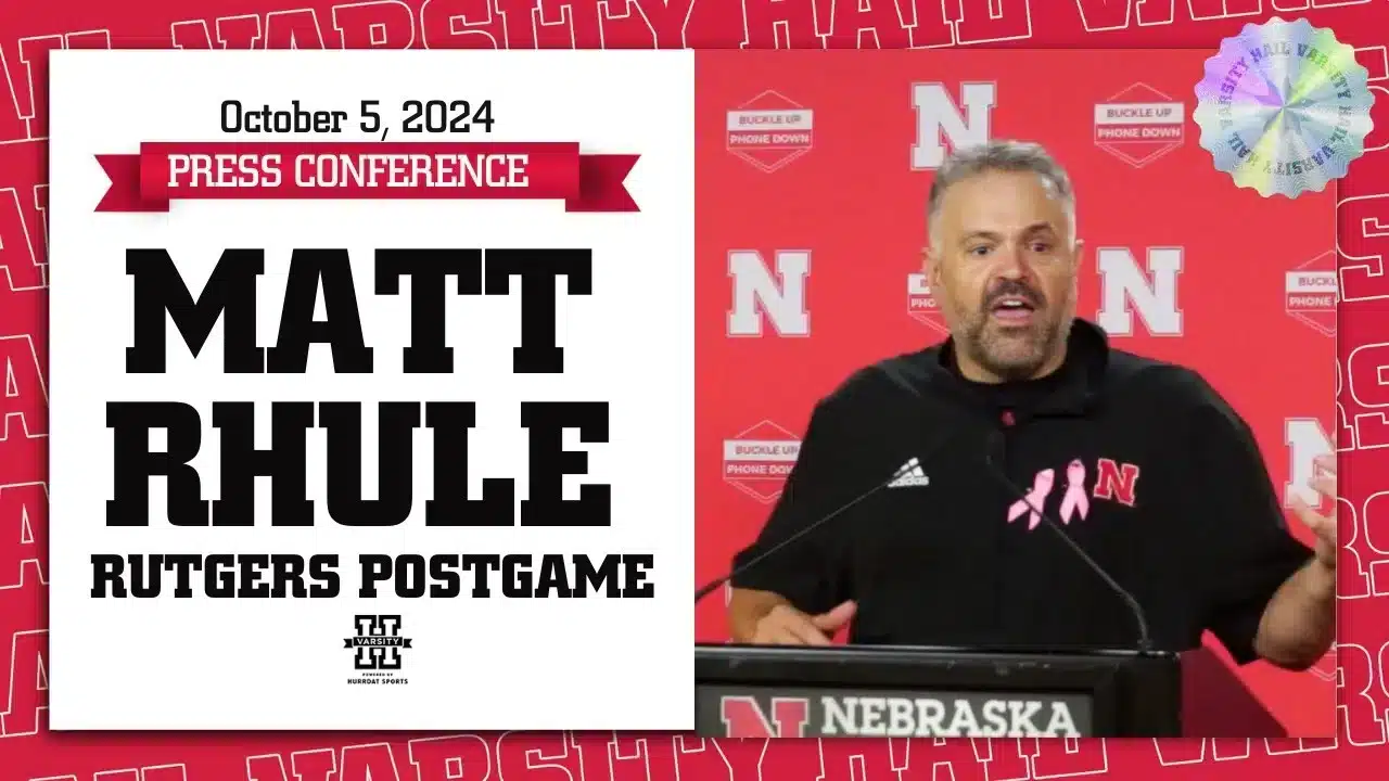 Matt Rhule Press Conference | Huskers Outlast Rutgers in Lincoln