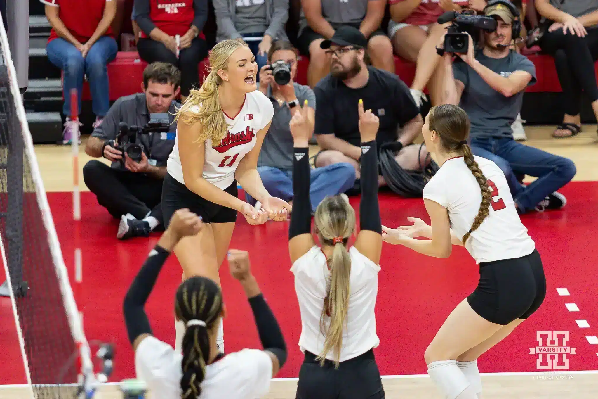 JMJ20241006_NU_VB_IA12805 Middles Feast as No. 2 Nebraska Sweeps Iowa in Sunday Matinee