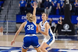 Creighton Bluejay guard/forward Morgan Maly (30) during a women's college basketball game against the Drake Bulldogs Monday, November 11, 2024 in Omaha, Nebraska. Photo by Jaelle Johnson.
