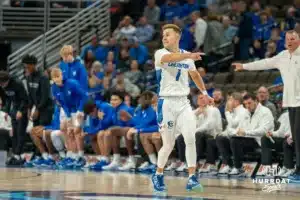 Steven Ashworth during a college basketball game November 6th, 2024 in Omaha Nebraska. Photo by Brandon Tiedemann.