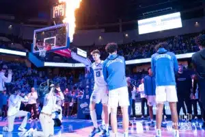 Mason Miller before a college basketball game November 6th, 2024 in Omaha Nebraska. Photo by Brandon Tiedemann.