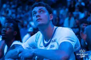 Ryan Kalkbrenner before a college basketball game November 6th, 2024 in Omaha Nebraska. Photo by Brandon Tiedemann.