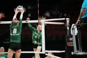 Skutt's Addison West during the NSAA State Volleyball Quarterfinals on November 6th, 2024 at Pinnacle Bank Arena in Lincoln, Nebraska. Photo by Mike Sautter