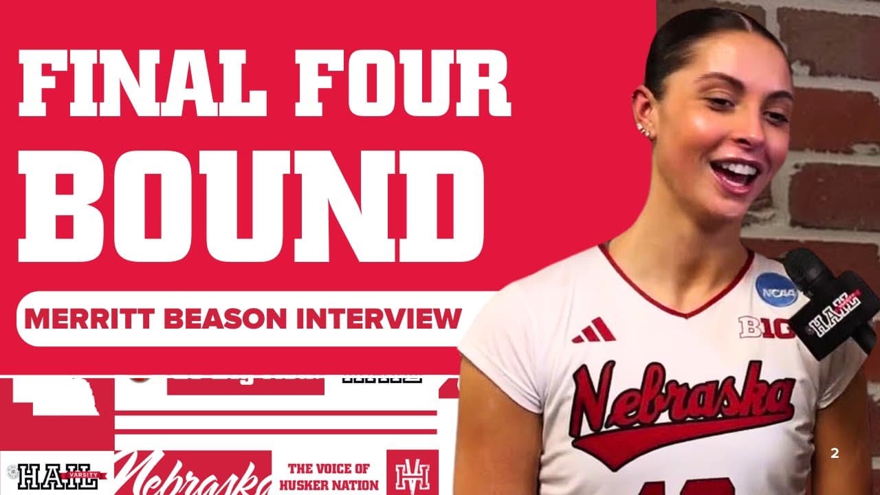 Nebraska SWEEPS Wisconsin (AGAIN) to make it to the FINAL FOUR | Merritt Beason Interview