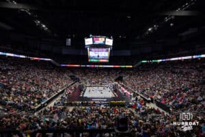 Omaha Supernovas fans fill the house against the San Diego Mojo during a professional volleyball match, Sunday, January 19, 2025, in Omaha, Nebraska. Photo by John S. Peterson.