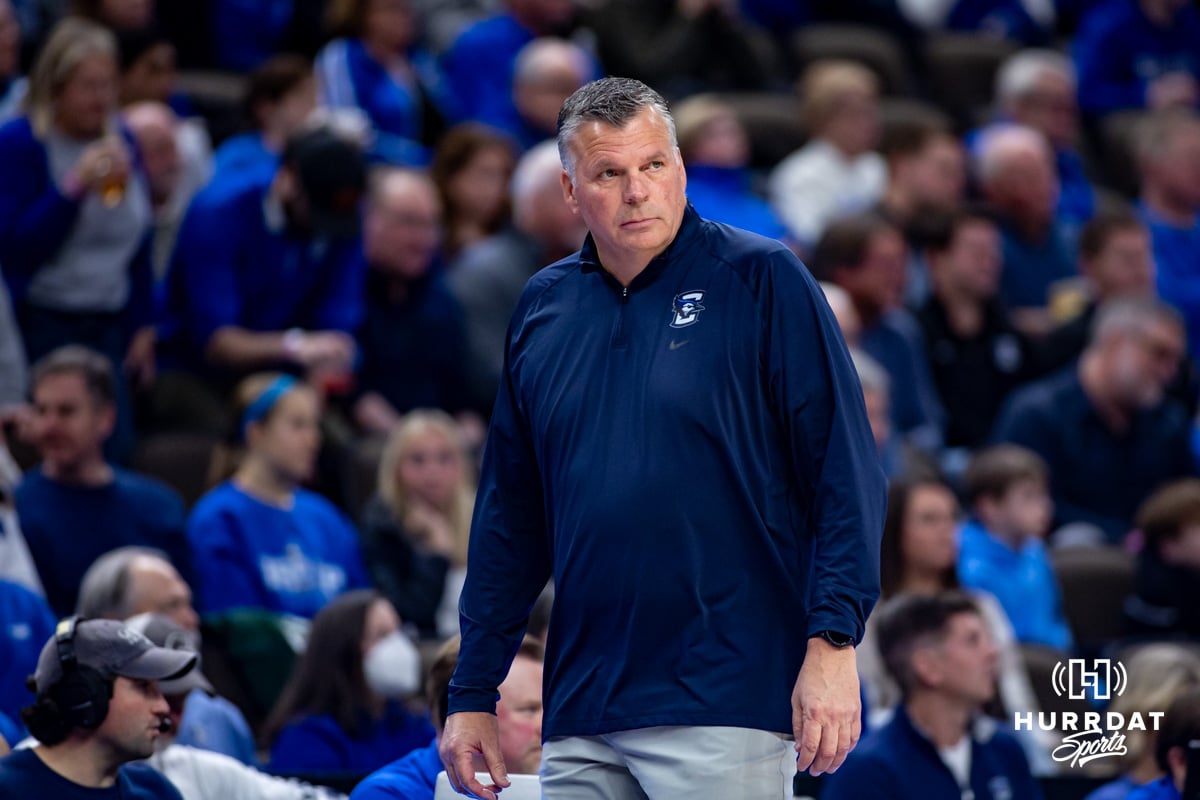 Creighton Basketball v Providence | January 14, 2025 Creighton Bluejays head coach Greg McDermott watching the aciton on the court again the Providence Friars in the second half during a college basketball game, Tuesday, January 14, 2025, in Omaha, Nebraska. Photo by John S. Peterson.