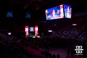 New Nebraska volleyball coach Dani Busboom-Kelly speaks during the Welcome to Dani Busboom-Kelly Celebration event Thursday, February 6, 2025 in Lincoln, Nebraska. Photo by John S. Peterson.