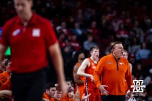 Illinois Fighting Illini head coach Brad Underwood reacts to the action on the court against the Nebraska Cornhuskers in the second half during a college basketball game, Thursday, January 30, 2025, in Lincoln, Nebraska. Photo by John S. Peterson.