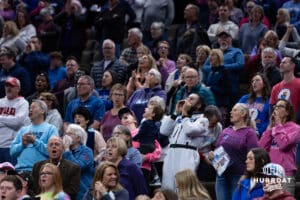 Omaha Supernovas fans cheer on against the Grand Rapids Rise during a professional volleyball match Sunday, March 30, 2025 in Omaha, Nebraska. Photo by John S. Peterson.
