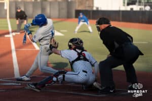 Creighton Bluejays Nolan Sailors swings during a college baseball game against Omaha on March 25th, 2025 in Omaha, Nebraska. Photo by Brandon Tiedemann.