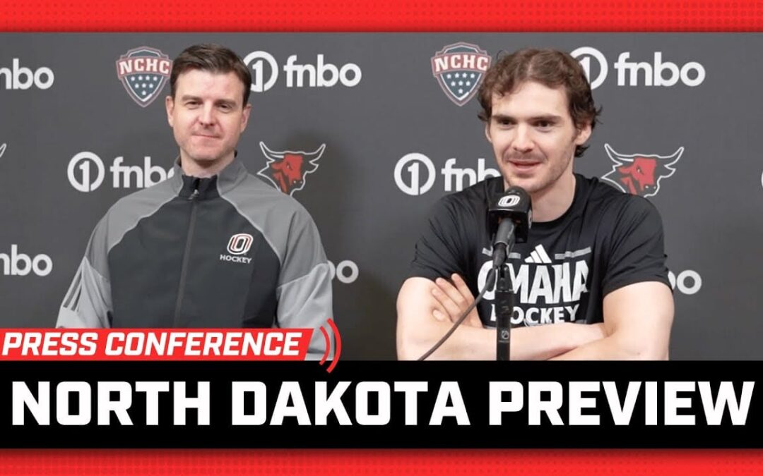 Omaha Hockey vs North Dakota Full Press Conference | Omaha Prepares For NCHC Playoffs