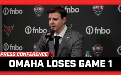 Omaha Hockey Loses Game 1 of NCHC QF to UND | Head Coach Mike Gabinet Postgame Press Conference