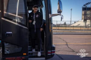 Nebraska-Omaha Mavericks guard Lance Waddles (7) during the Summit League Tournament Saturday, March 8, 2025 in Sioux Falls, South Dakota. Photo by John S. Peterson.