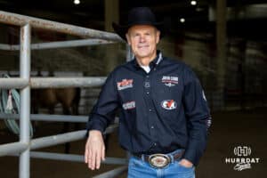 John Cook poses for a portrait at John Cook Roping Clinic on Saturday, April 12, 2025 in Lincoln, Nebraska. Photo by John S. Peterson.
