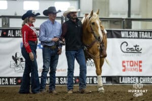 Taylor Cook and Jon Pudwill placed in the 9.5 first round during the John Cook Roping Classic on Sunday, April 13, 2025 in Lincoln, Nebraska. Photo by John S. Peterson.