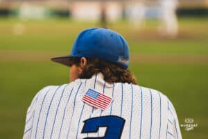 Creighton Bluejay Connor Capece during a baseball game at Charles Schwab Field on April 8th, 2025 in Omaha Nebraska. Photo by Collin Stilen.