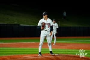Omaha Maverick during a baseball game at Tal Anderson Field on April 2nd, 2025 in Omaha Nebraska. Photo by Collin Stilen.