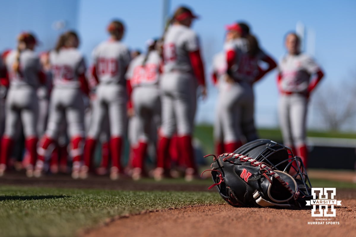 Nebraska Cornhusker head coach Rhonda Revelle and Purdue Boilermaker head coach Magali Frezzotti meet at home before a college softball game Monday, March 31, 2025 in Lincoln, Nebraska. Photo by John S. Peterson.