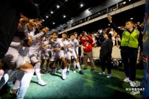 Westside celebrates together after the NSAA Boys Class A soccer finals on Tuesday, May 20, 2025, in Omaha, Nebraska. Photo by Braden Cochran.