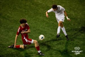 Westside Miles Oksman (10) passes the ball upfield during the NSAA Boys Class A soccer finals on Tuesday, May 20, 2025, in Omaha, Nebraska. Photo by Braden Cochran.