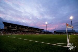 Morrison Stadium during the NSAA Boys Class A soccer finals on Tuesday, May 20, 2025, in Omaha, Nebraska. Photo by Braden Cochran.