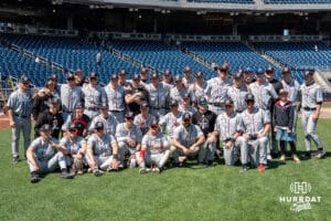 Omaha Mavericks celebrate a win after a baseball game Tuesday , April 29th, 2025 in Omaha, Nebraska. Photo by Brandon Tiedemann.