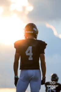 Elkhorn North football player lined up for drills during football practice on August 20, 2025, in Elkhorn, Nebraska. Photo by Jack Stevens.