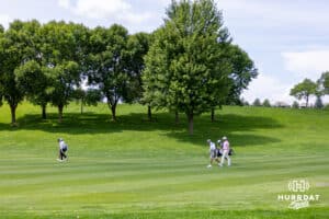 Golfers walking down the fareway during the Pinnacle Bank Championship on Sunday, Aug. 10, 2025 in Elkhorn, Nebraska. Photo by John S. Peterson.