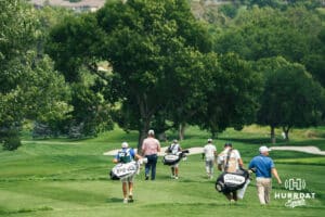 Golfers head to their next shot during the Pinnacle Bank Golf Tournament, Thursday, August 7th, 2025, in Eklhorn, Nebraska. Photo by Nick Barajas.