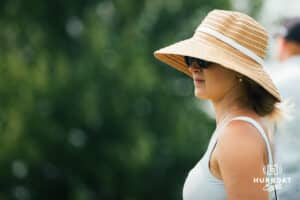 Lady watching the golf action during the Pinnacle Bank Golf Tournament Thursday, August 7th, 2025, in Elkhorn, Nebraska. Photo by Nick Barajas.