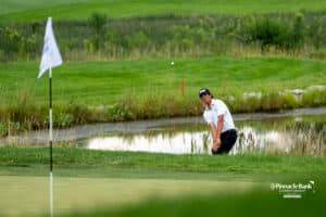 Christo Lamprecht chips during The Pinnacle Bank Championship on August, 10th 2025 in Omaha Nebraska. Photo by Brandon Tiedemann.