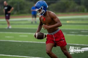 Darion Jones during Omaha North football practice on August 11th, 2025 in Omaha Nebraska. Photo by Brandon Tiedemann.