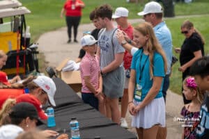 Fans get autographs during The Pinnacle Bank Championship on August 9th, 2025, in Omaha, Nebraska. Photo by Brandon Tiedem