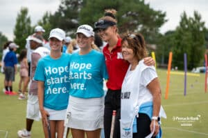 Brook Bream poses with fans during The Pinnacle Bank Championship on August 9th, 2025, in Omaha, Nebraska. Photo by Brandon Tiedemann.
