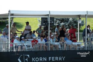 Fans at hole 18 during The Pinnacle Bank Championship on August 8th, 2025, in Omaha, Nebraska. Photo by Brandon Tiedemann.