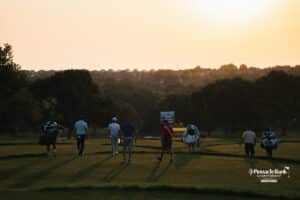 Golfers advance to their next shot during the Pinnacle Bank Championship, Friday, August 8th, 2025, in Omaha, Nebraska. Photo by Nick Barajas.
