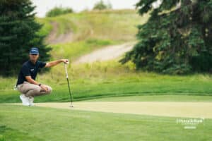 Philip Knowles awaits hits shot during the Pinnacle Bank Championship golf tournament Thursday, August 7th, 2025, in Omaha, Nebraska. Photo by Nick Barajas.