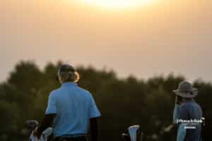 Golfers practiceing their hitting the ball at the driving range before The Pinnacle Bank Championship on August, 7th, 2025 in Omaha Nebraska. Photo by Brandon Tiedemann.