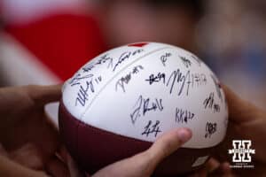 Nebraska Cornhusker signed football during Nebraska’s football Fan Day on Saturday, Aug. 2, 2025 in Lincoln, Nebraska. Photo by John S. Peterson.