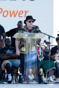 Ring Magazine CEO Rick Reeno talks during the Terence "Bud" Crawford World Champion Victory Parade, Saturday, September 27, 2025, Omaha, Nebraska. Photo by Braden Cochran.