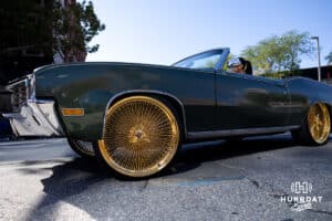 A lowrider shows off to the crowd during the Terence "Bud" Crawford World Champion Victory Parade, Saturday, September 27, 2025, Omaha, Nebraska. Photo by Braden Cochran.