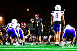 Westside's Braylen Warren (2) under center during a high school football game VS Omaha Central on Friday, September 26, 2025, in Omaha, Nebraska. Photo By Jack R. Stephens.
