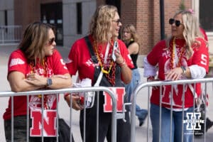 Husker fans arrive early to watch the Legacy Walk before Nebraska takes on Michigan during a college football game on Saturday, September 20, 2025, in Lincoln, Nebraska. Photo by John S. Peterson.