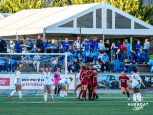 Arksansas celebrates a late game goal. Creighton women's soccer hosted Arkansas at Morrison Stadium for Socctoberfest on September 5th, 2025.