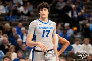 Creighton Bluejay Kerem Konan (#17) checks into the game during an exhibition against Colorado State on Saturday, October 25, 2025, in Omaha, Nebraska. Photo by Brandon Tiedemann.