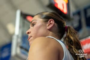 Creighton Bluejay Kennedy Townsend (#2) waits to inbound the ball during an exhibition against Missouri Western on Wednesday, October 22, 2025, in Omaha, Nebraska. Photo by Brandon Tiedemann.