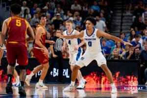 Creighton Bluejay Jasen Green during a basketball game at CHI Health Arena on Friday, October 17, 2025, in Omaha, Nebraska. Photo by Collin Stilen.