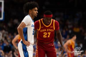 Creighton Bluejay Nike Graves during a basketball game at CHI Health Arena on Friday, October 17, 2025, in Omaha, Nebraska. Photo by Collin Stilen.